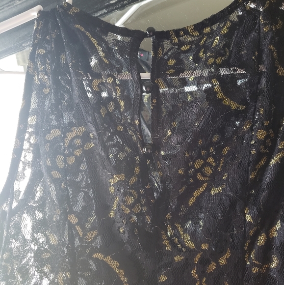 Black and gold midi dress - Picture 3 of 3